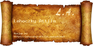 Lehoczky Attila névjegykártya