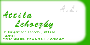 attila lehoczky business card